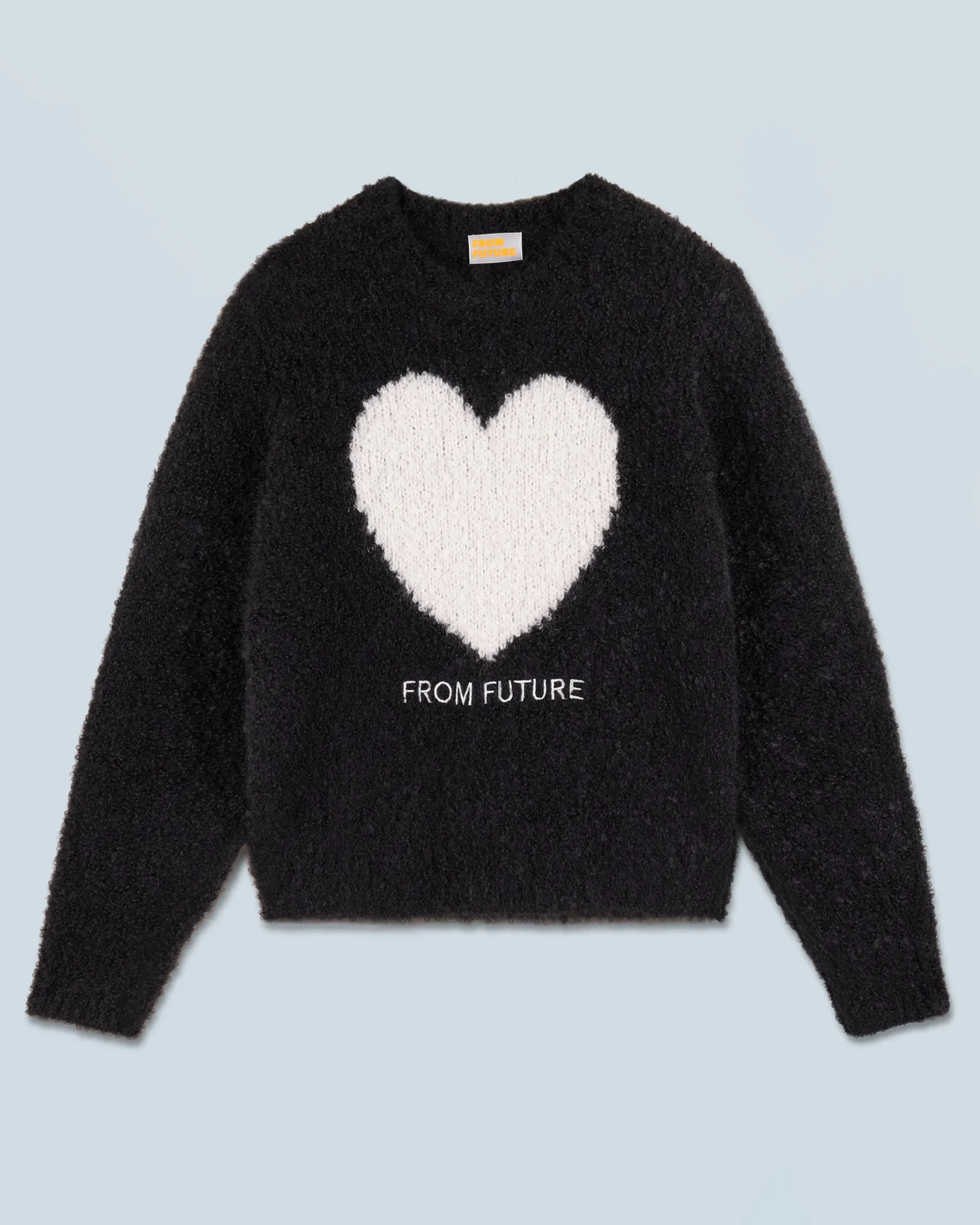 FROM FUTURE Maglione Scollo tondo Cuore Nero Outlet