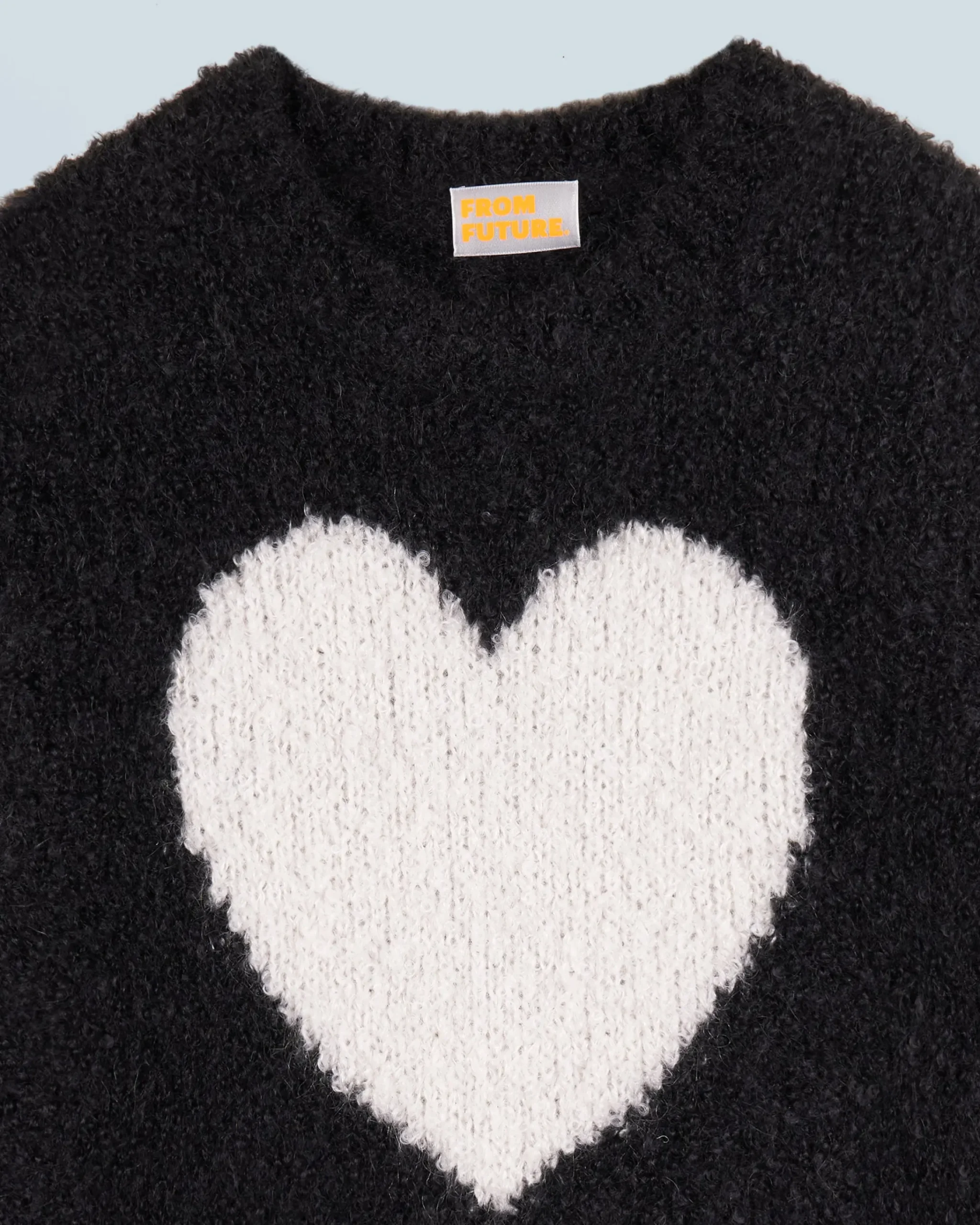 FROM FUTURE Maglione Scollo tondo Cuore Nero Outlet