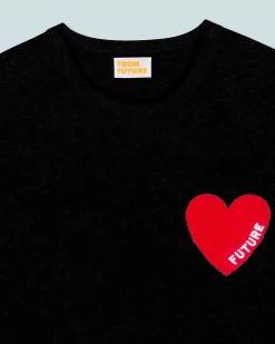 FROM FUTURE Maglione Scollo tondo Cuore Nero Sale