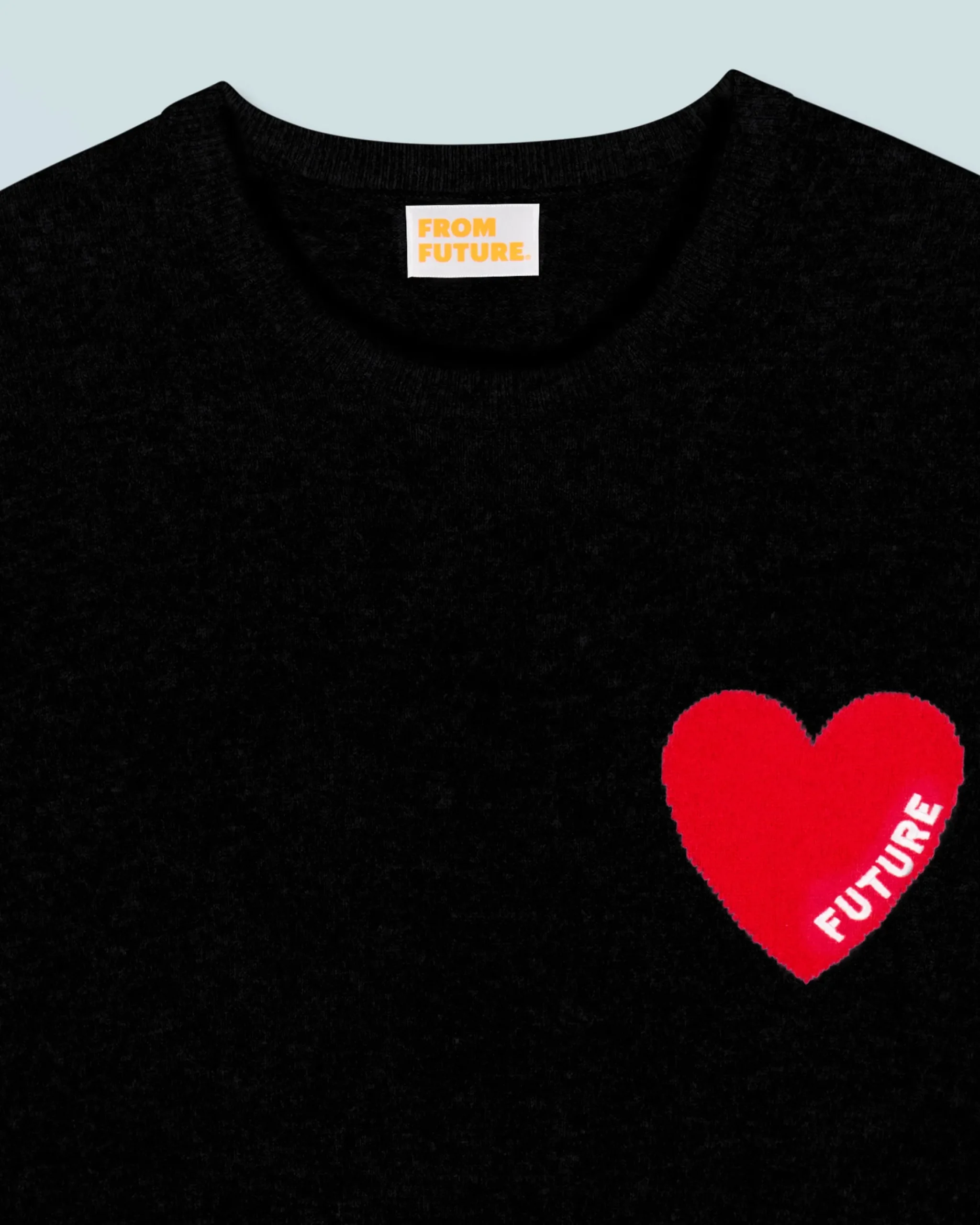 FROM FUTURE Maglione Scollo tondo Cuore Nero Sale