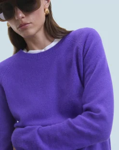FROM FUTURE Maglione Scollo tondo Leggero PopPurple Hot