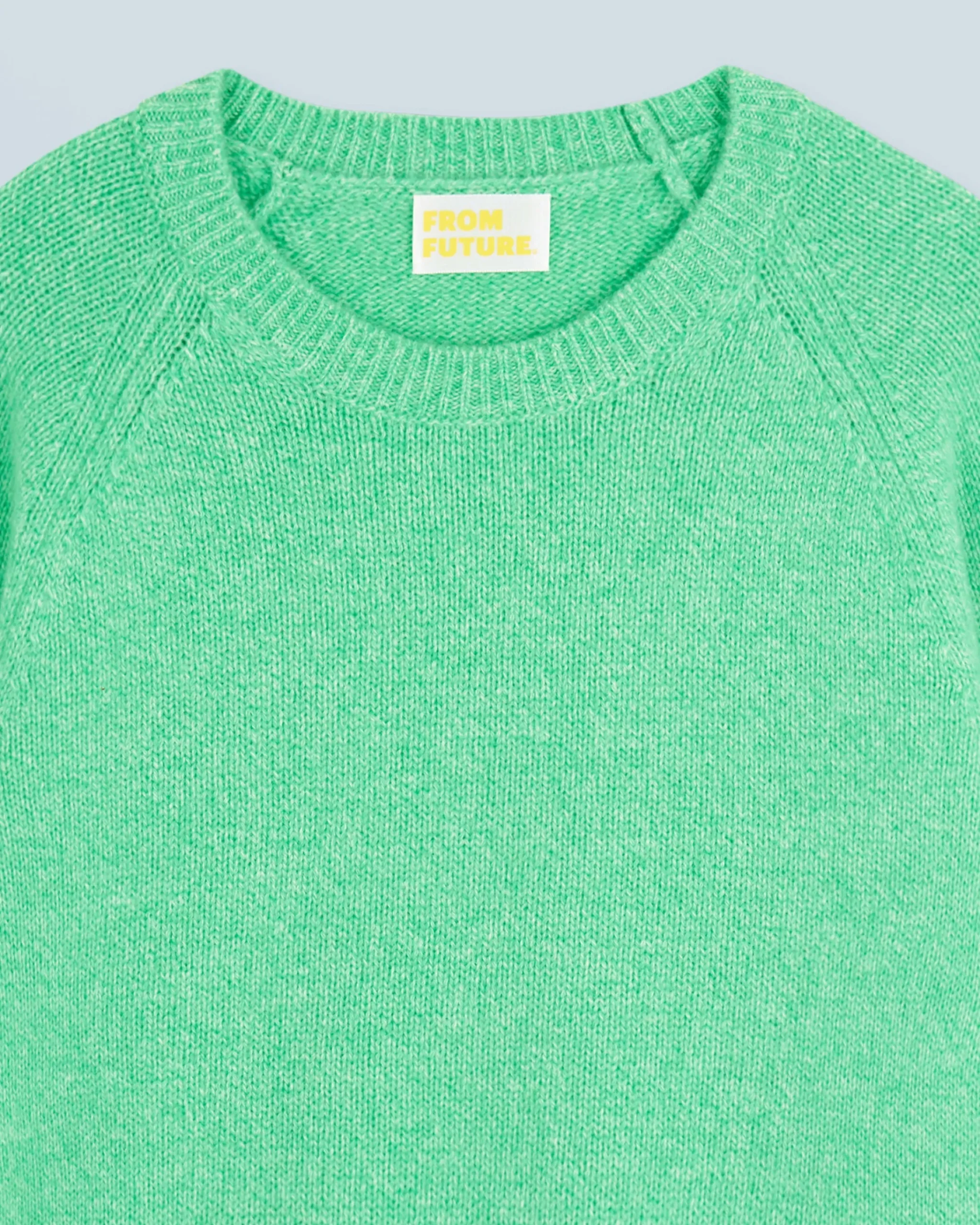FROM FUTURE Maglione Scollo tondo Raglan UtopicGreenMouliné Clearance
