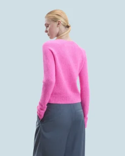 FROM FUTURE Maglione Scollo tondo Raglan BrightPinkMou Cheap