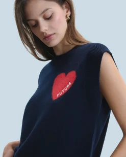 FROM FUTURE Maglione Senza maniche Cuore Leggero MarinaMilitare Discount