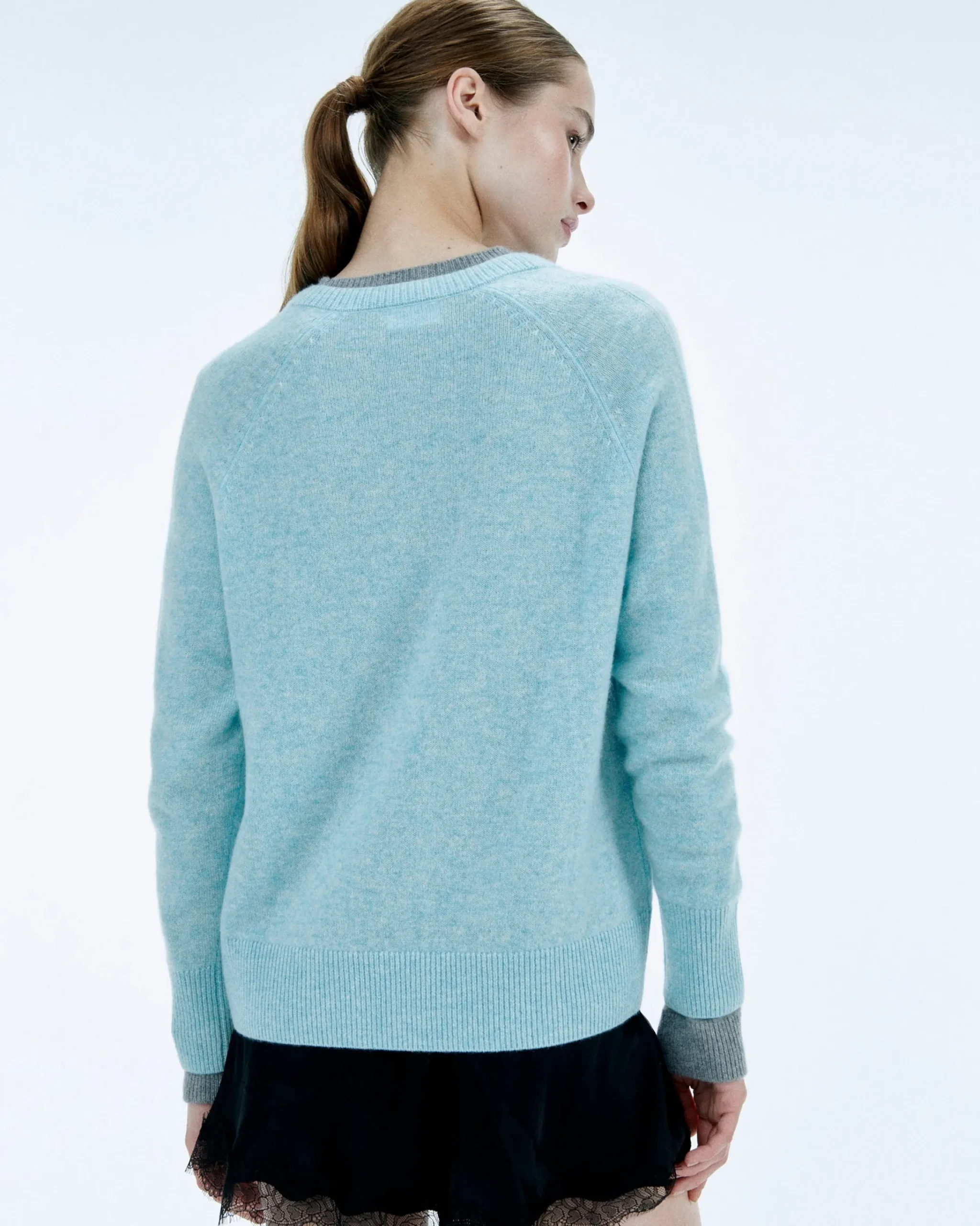 FROM FUTURE Maglioni Scollo a V Oversize Light Nero Flash Sale