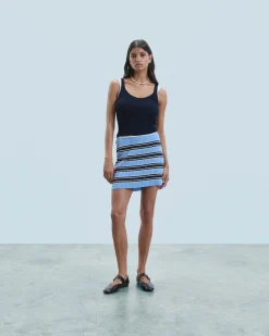 FROM FUTURE Minigonna a Righe FairyBlue Best Sale