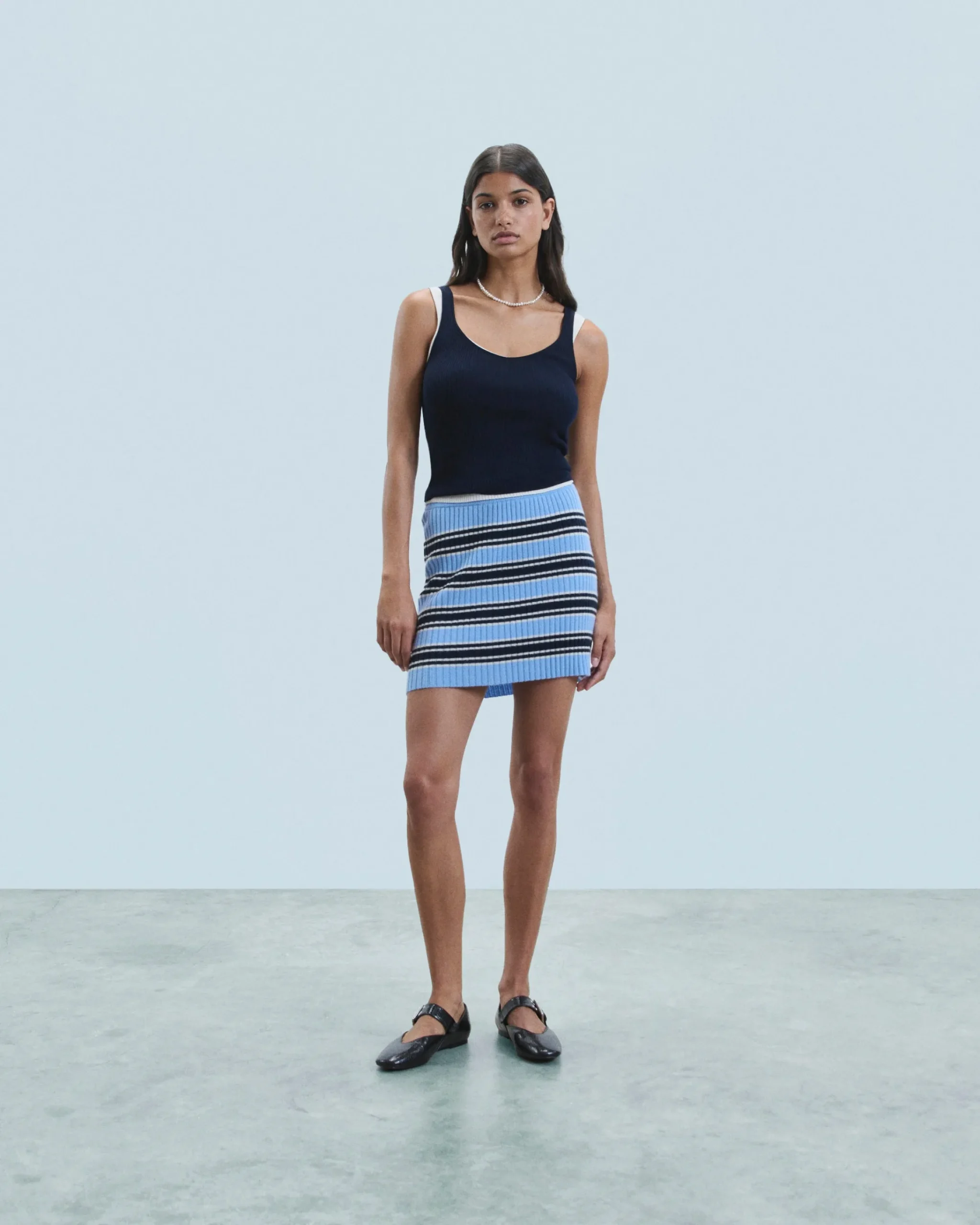 FROM FUTURE Minigonna a Righe FairyBlue Best Sale