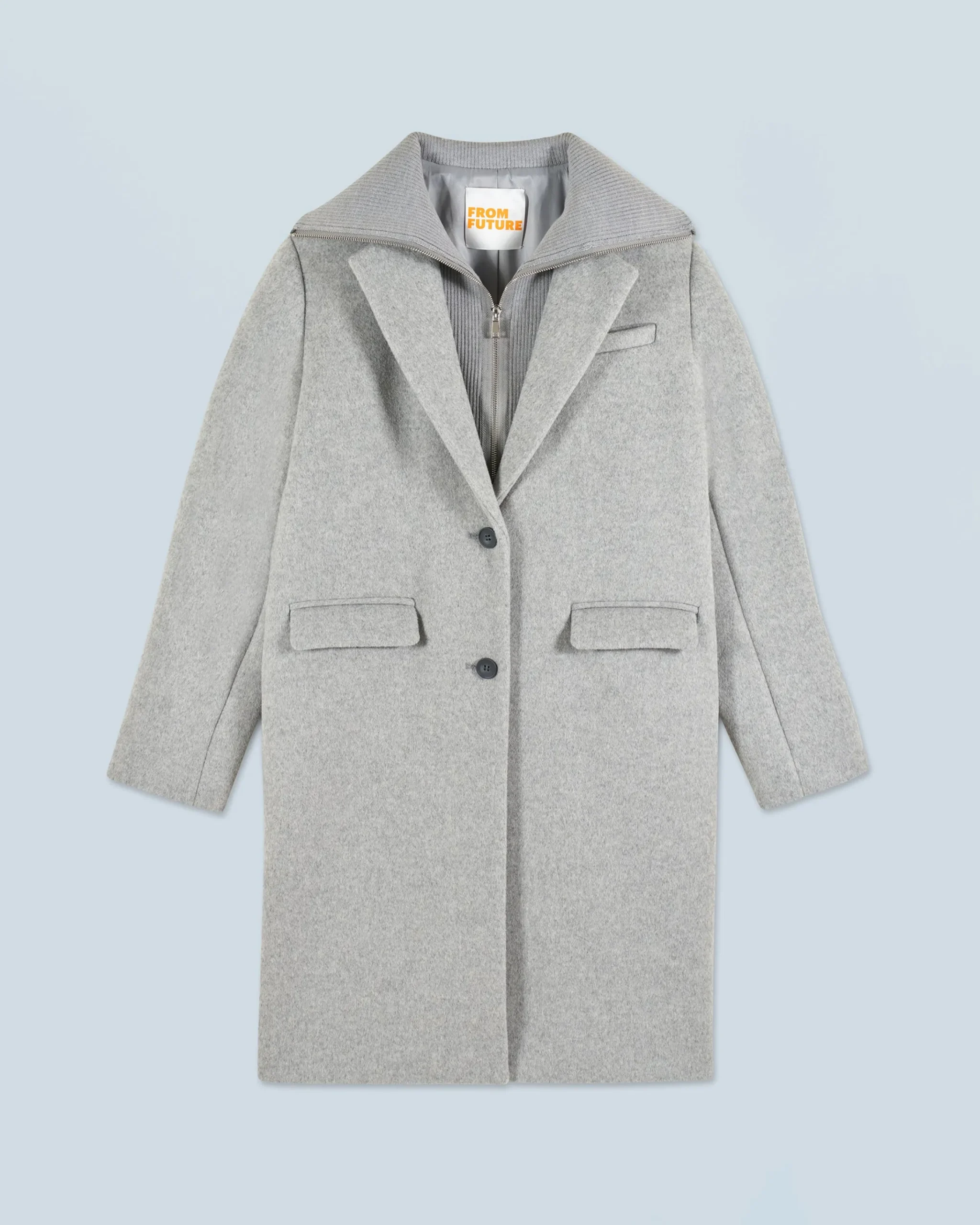 FROM FUTURE Outerwear Cappotto GrisChinéClair Hot