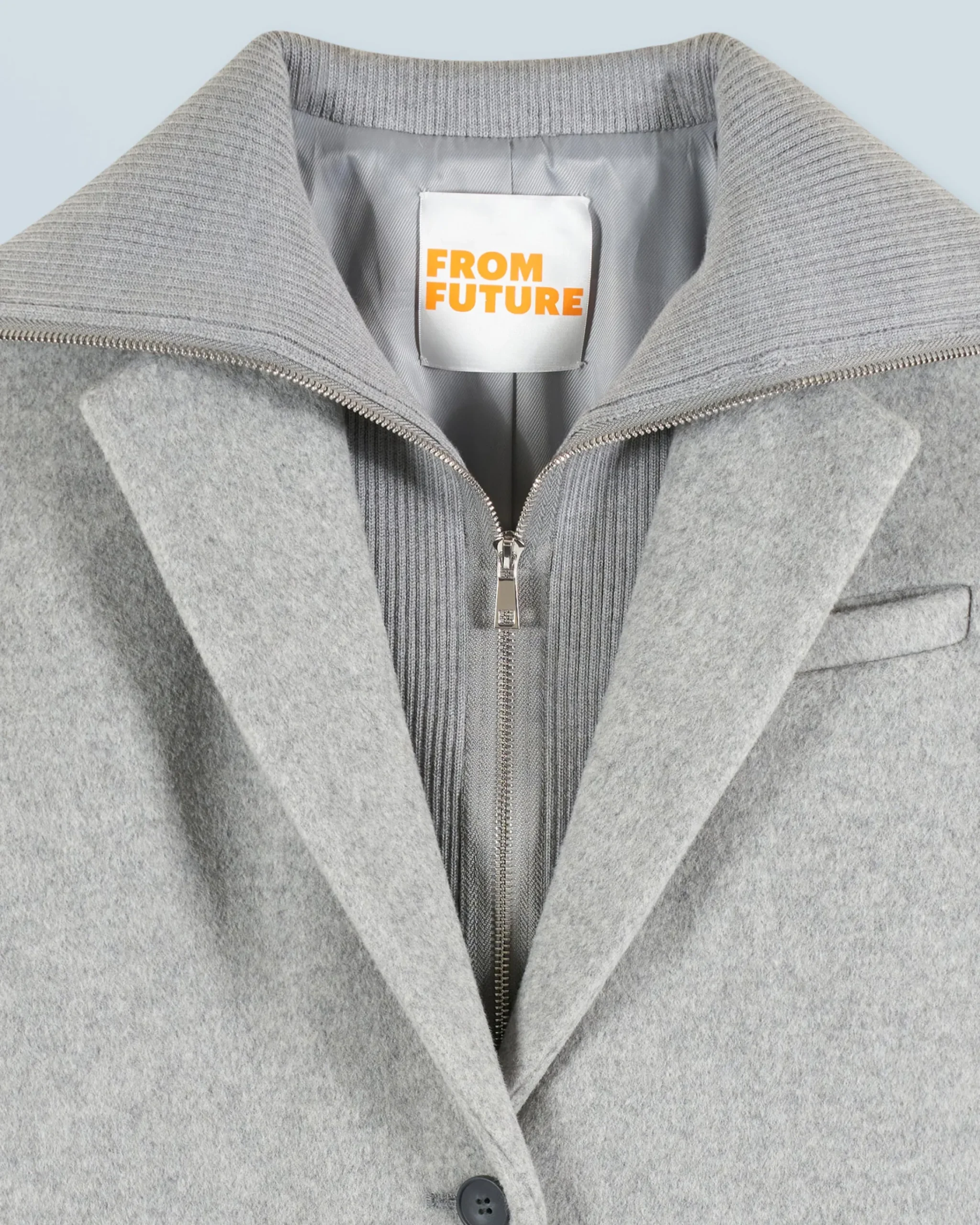 FROM FUTURE Outerwear Cappotto GrisChinéClair Hot
