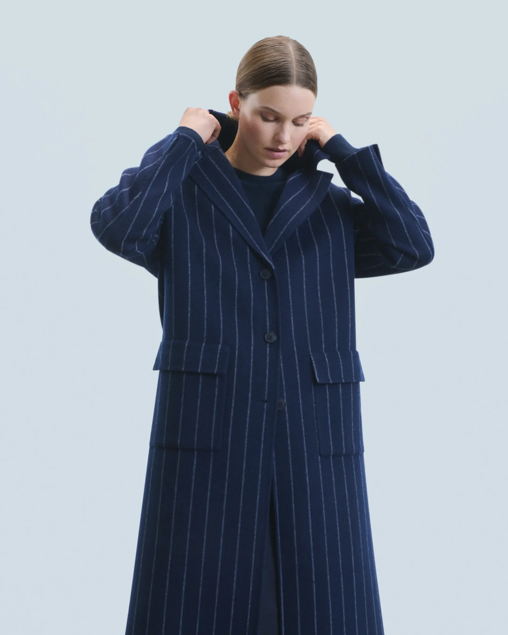 FROM FUTURE Outerwear Cappotto con Tasche NavyStripes Outlet