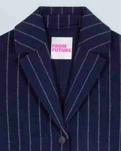 FROM FUTURE Outerwear Cappotto con Tasche NavyStripes Outlet