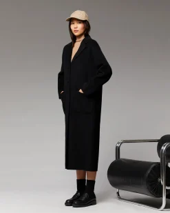FROM FUTURE Outerwear Cappotto Lungo Double face Nero Outlet