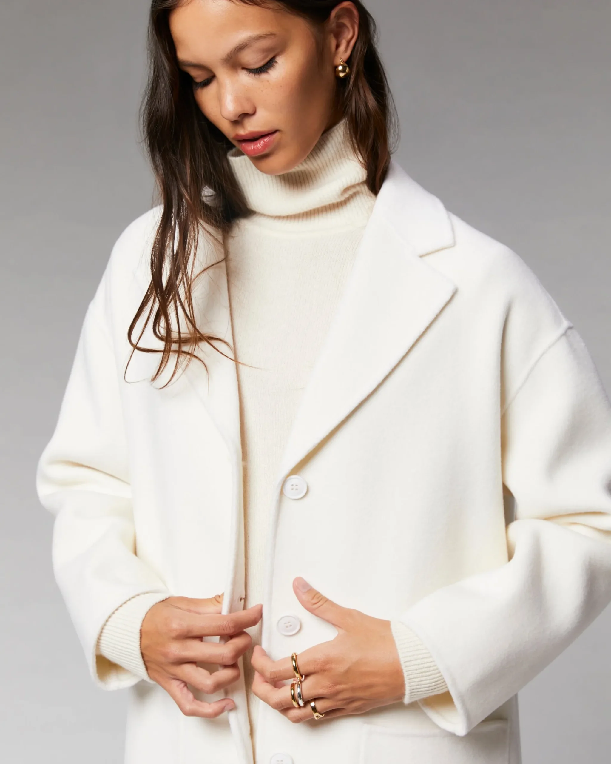 FROM FUTURE Outerwear Cappotto Lungo Double face Ecrù Hot