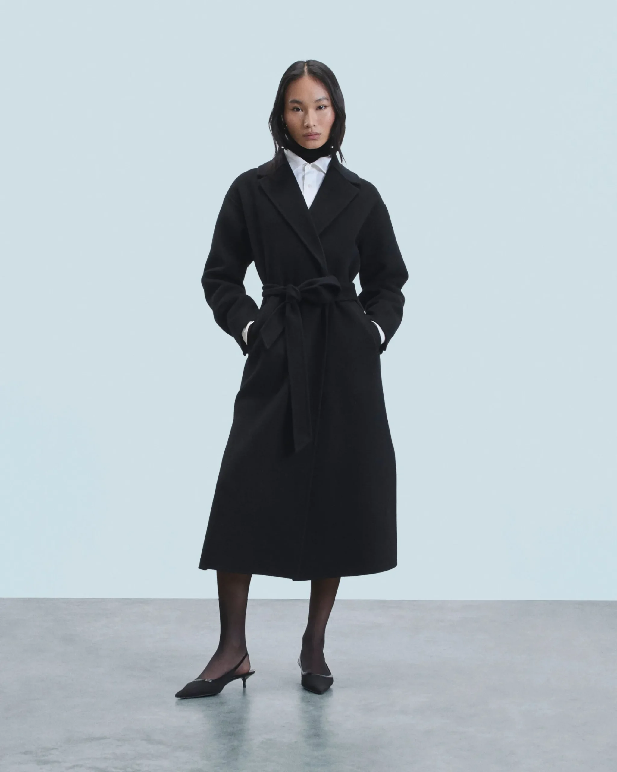 FROM FUTURE Outerwear Cappotto Vestaglia Nero Fashion