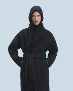 FROM FUTURE Outerwear Cappotto Vestaglia Nero Fashion