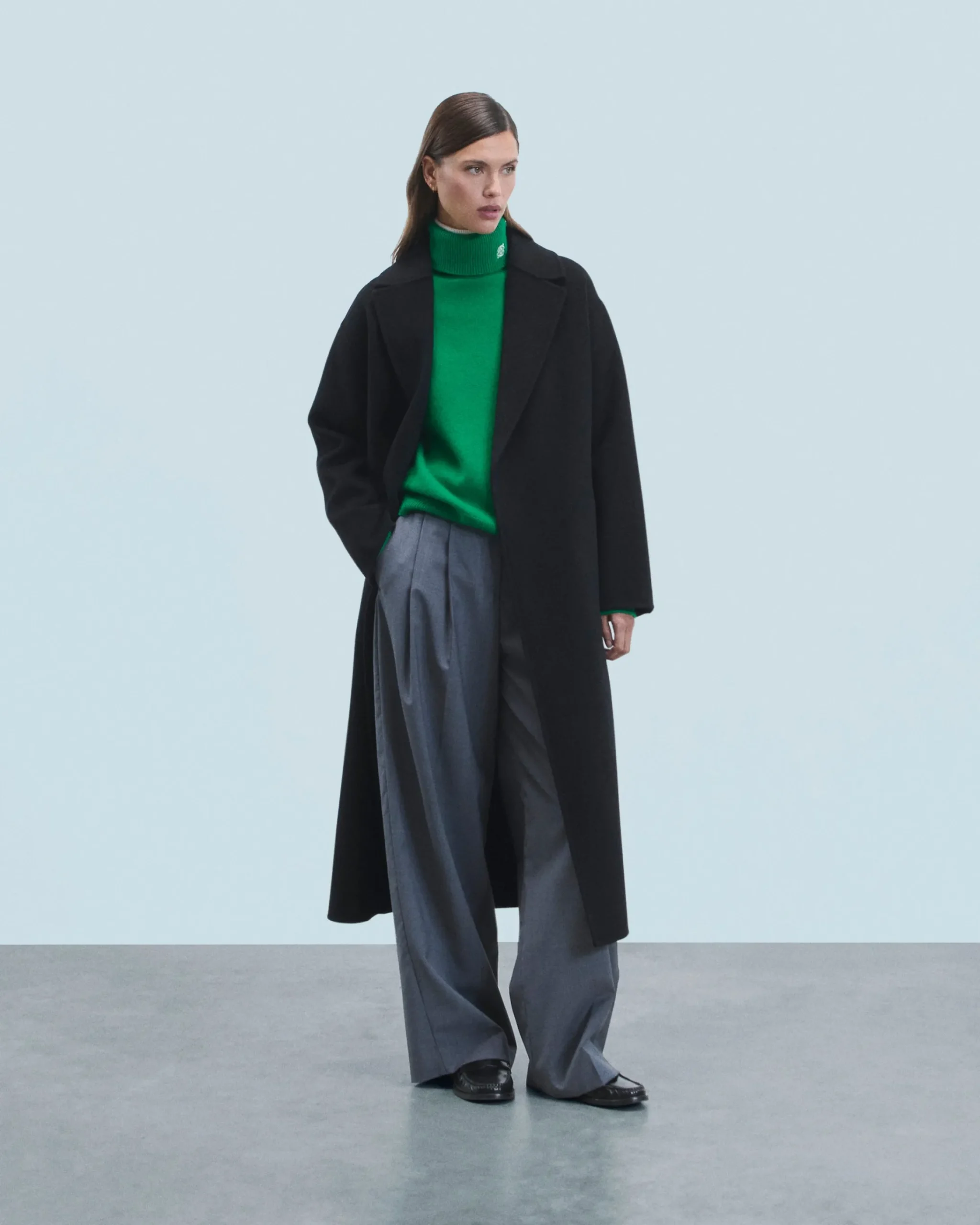 FROM FUTURE Outerwear Cappotto Vestaglia Nero Fashion