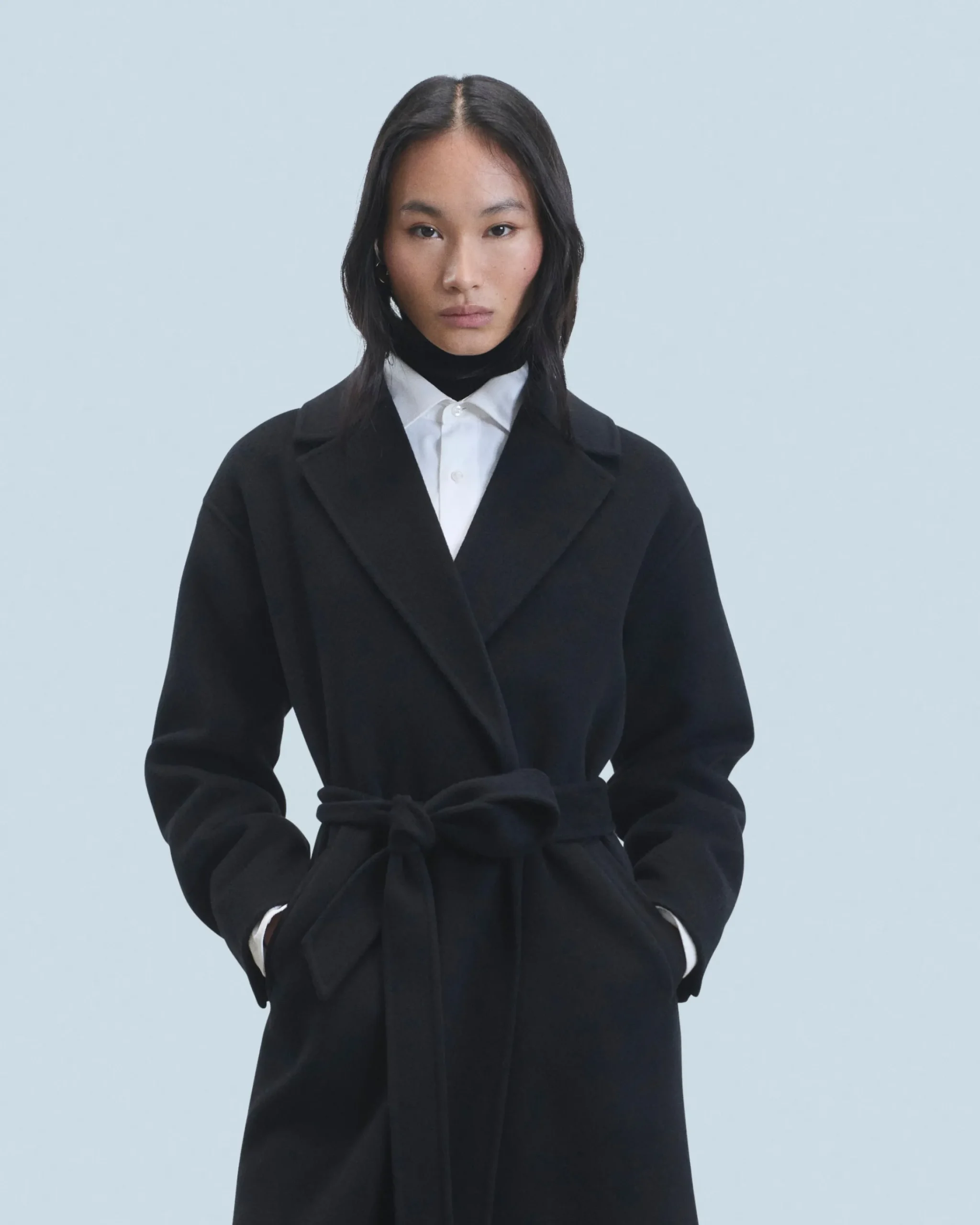 FROM FUTURE Outerwear Cappotto Vestaglia Nero Fashion