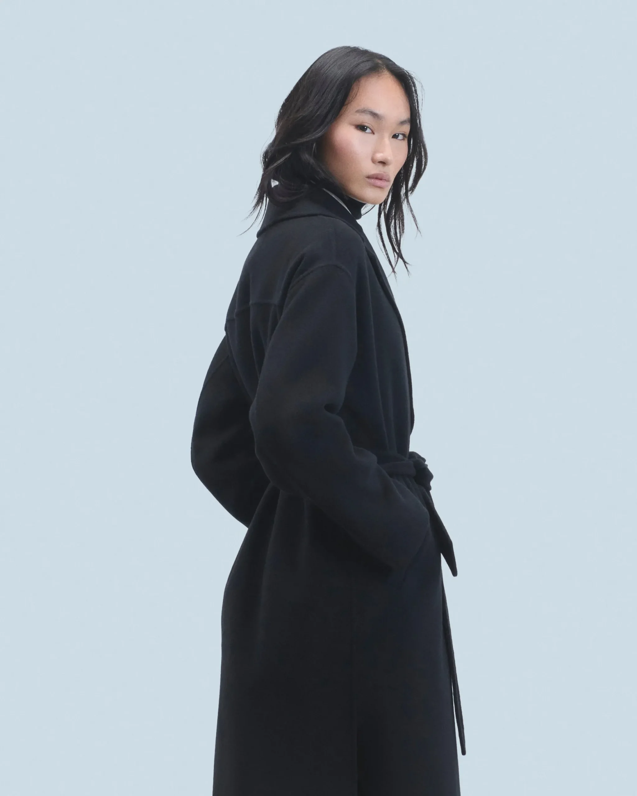 FROM FUTURE Outerwear Cappotto Vestaglia Nero Fashion