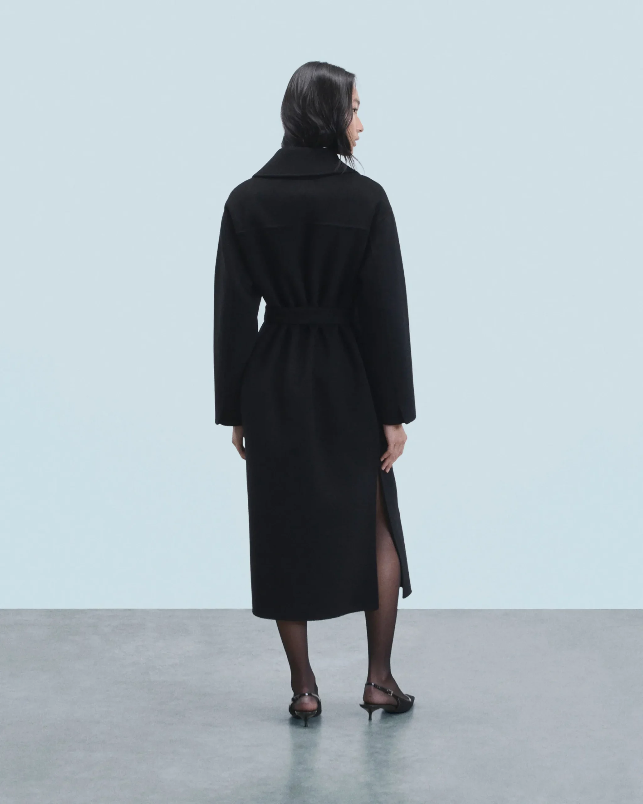 FROM FUTURE Outerwear Cappotto Vestaglia Nero Fashion