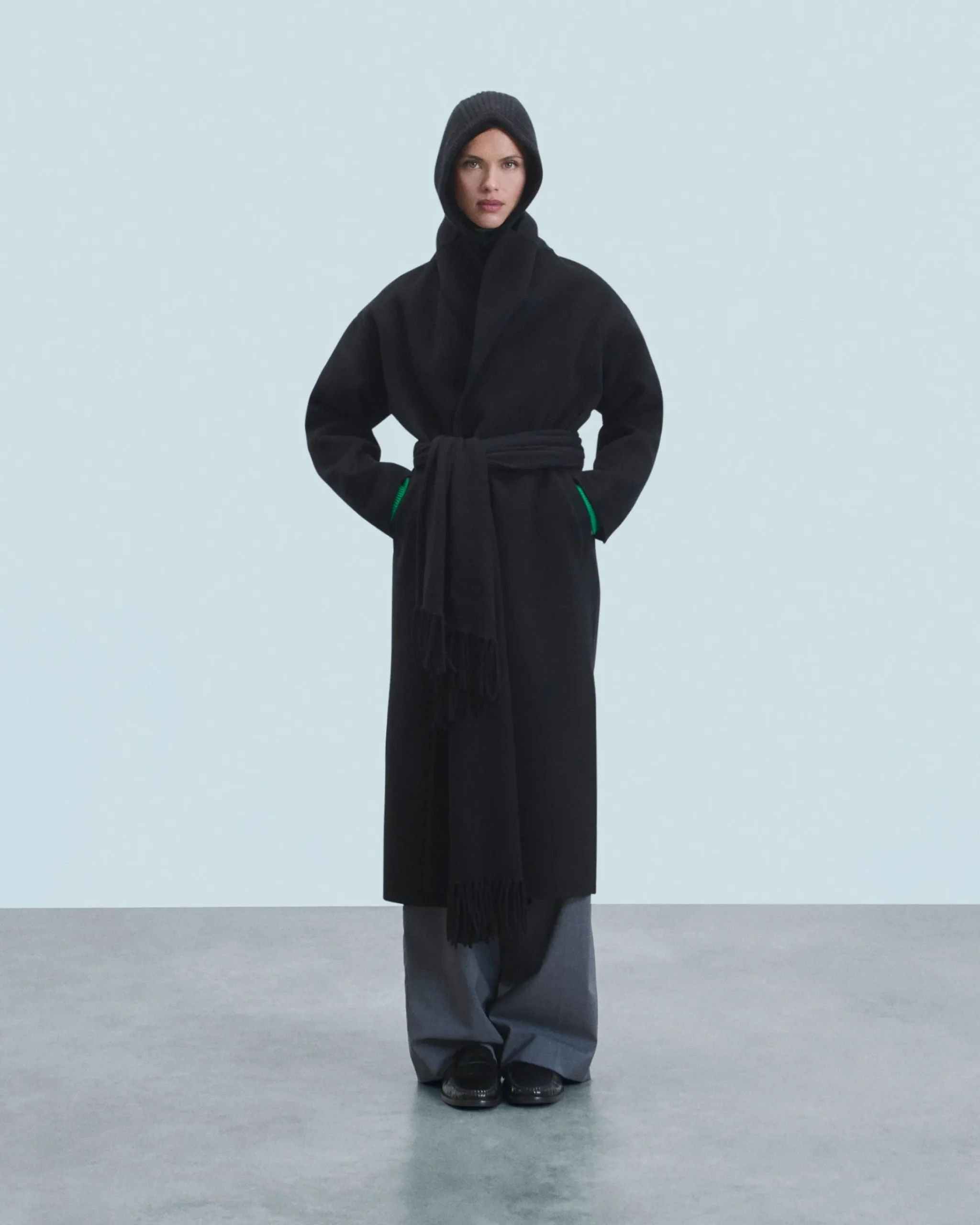 FROM FUTURE Outerwear Cappotto Vestaglia Nero Fashion