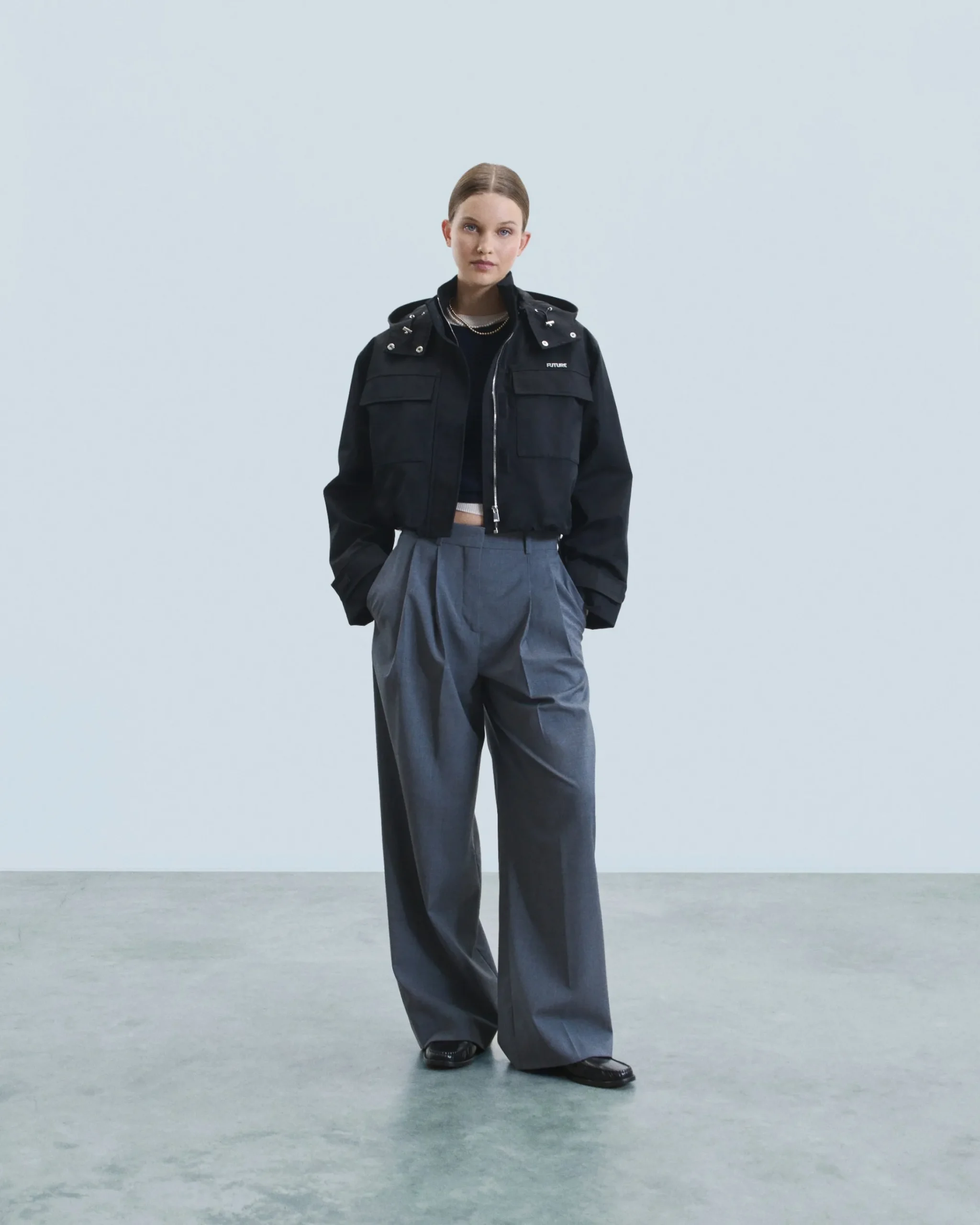 FROM FUTURE Outerwear Giacca Nero Cheap