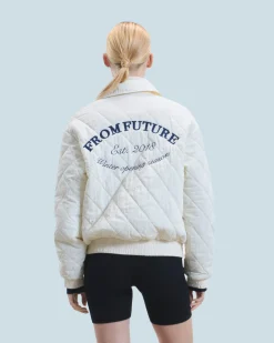 FROM FUTURE Outerwear Giacca Bomber Trapuntata Sabbiadeldeserto Cheap