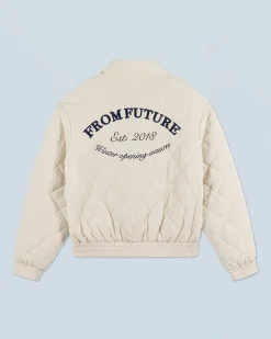 FROM FUTURE Outerwear Giacca Bomber Trapuntata Sabbiadeldeserto Cheap
