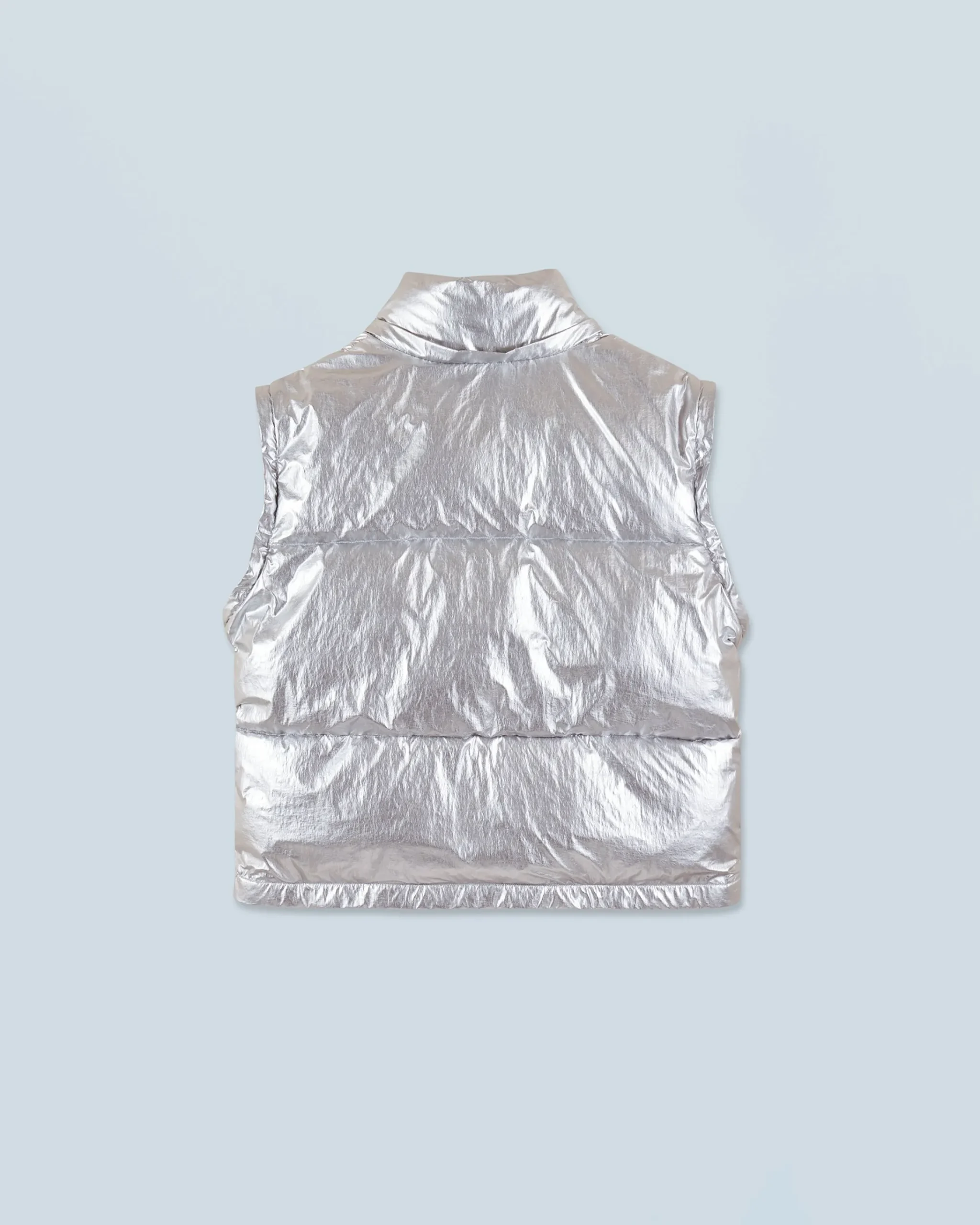 FROM FUTURE Outerwear Piumino Crackle Argento Flash Sale
