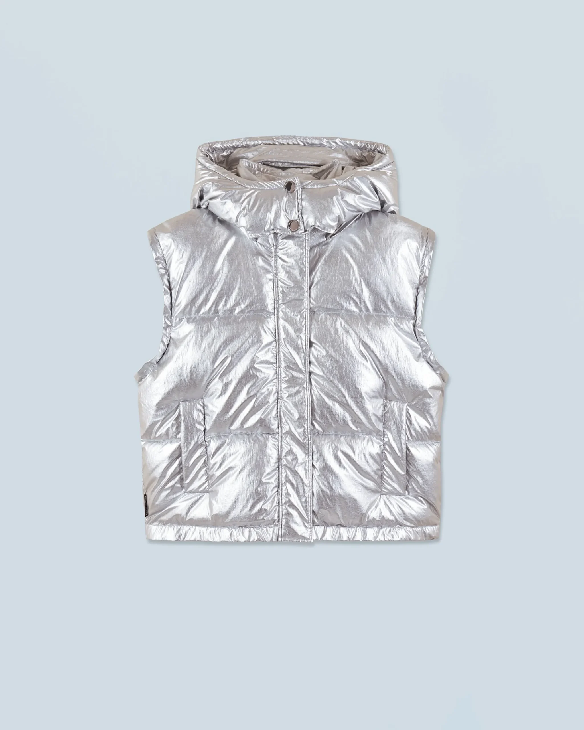 FROM FUTURE Outerwear Piumino Crackle Argento Flash Sale