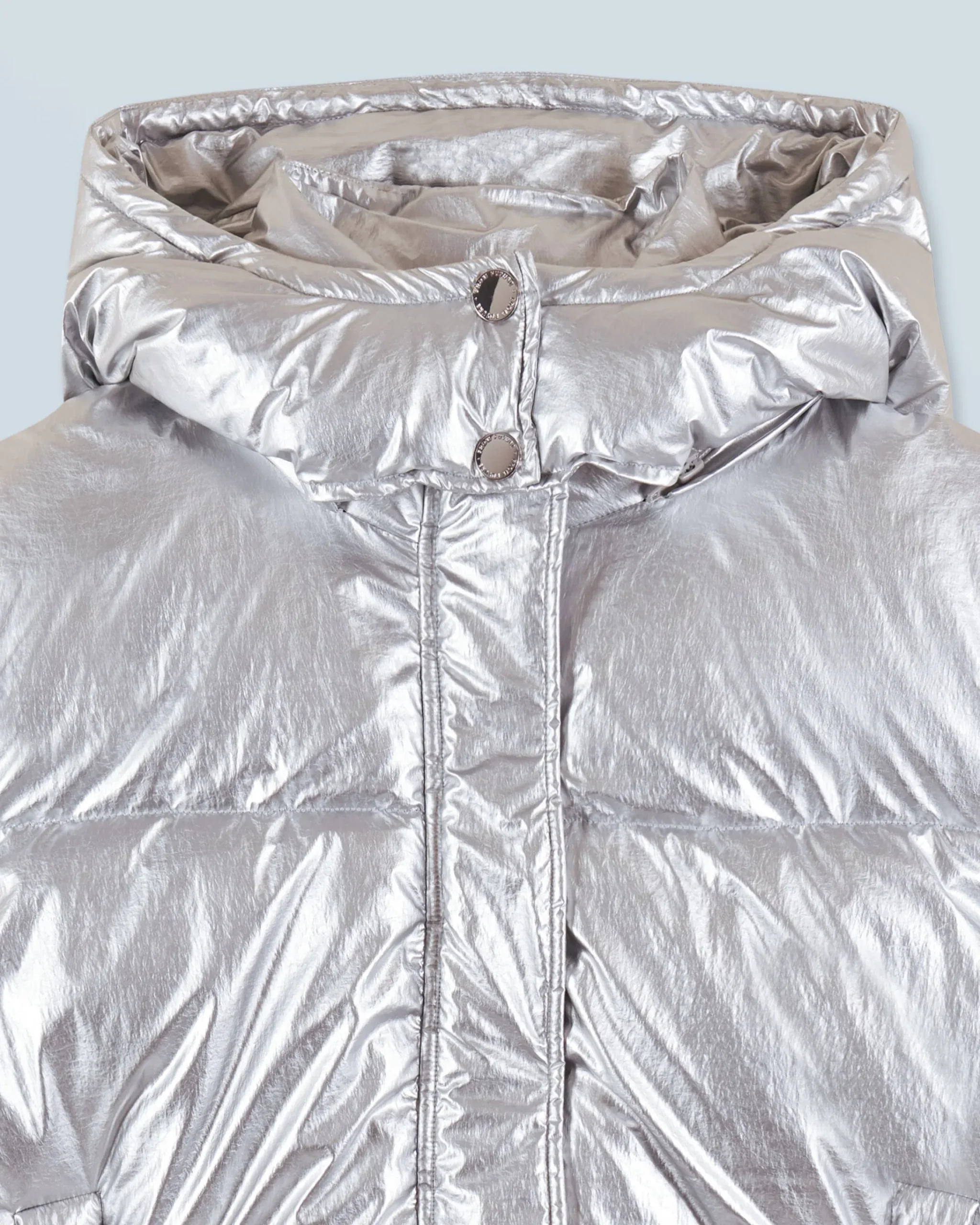 FROM FUTURE Outerwear Piumino Crackle Argento Flash Sale