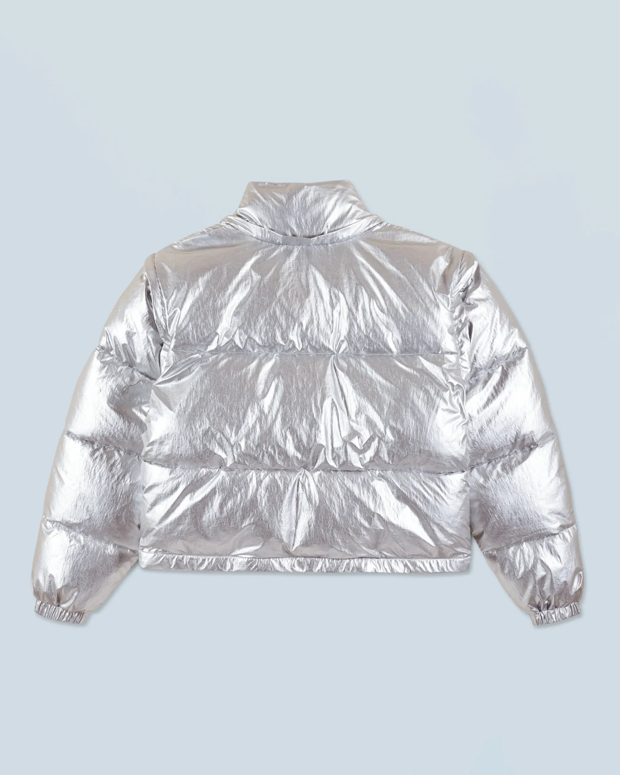 FROM FUTURE Outerwear Piumino Crackle Argento Flash Sale
