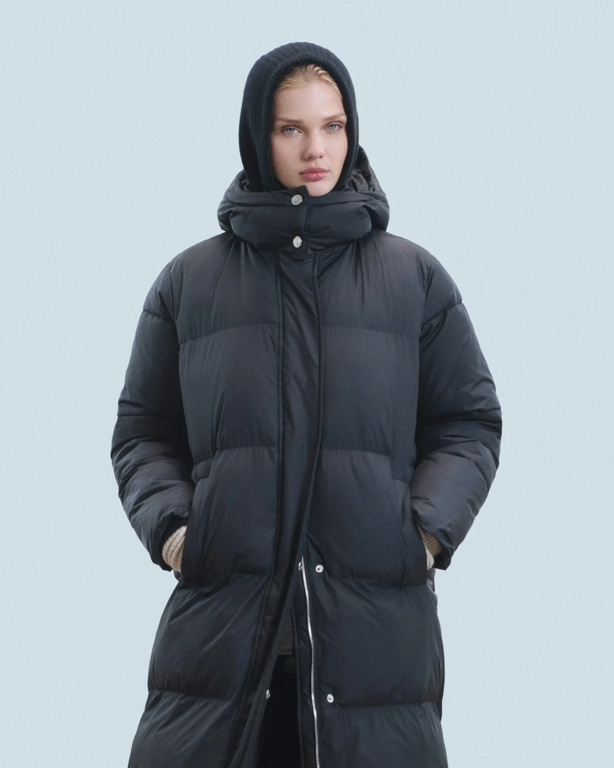 FROM FUTURE Outerwear Piumino Lungo Nero Outlet