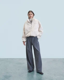FROM FUTURE Outewear Giacca Sherpa Ecrù Best Sale