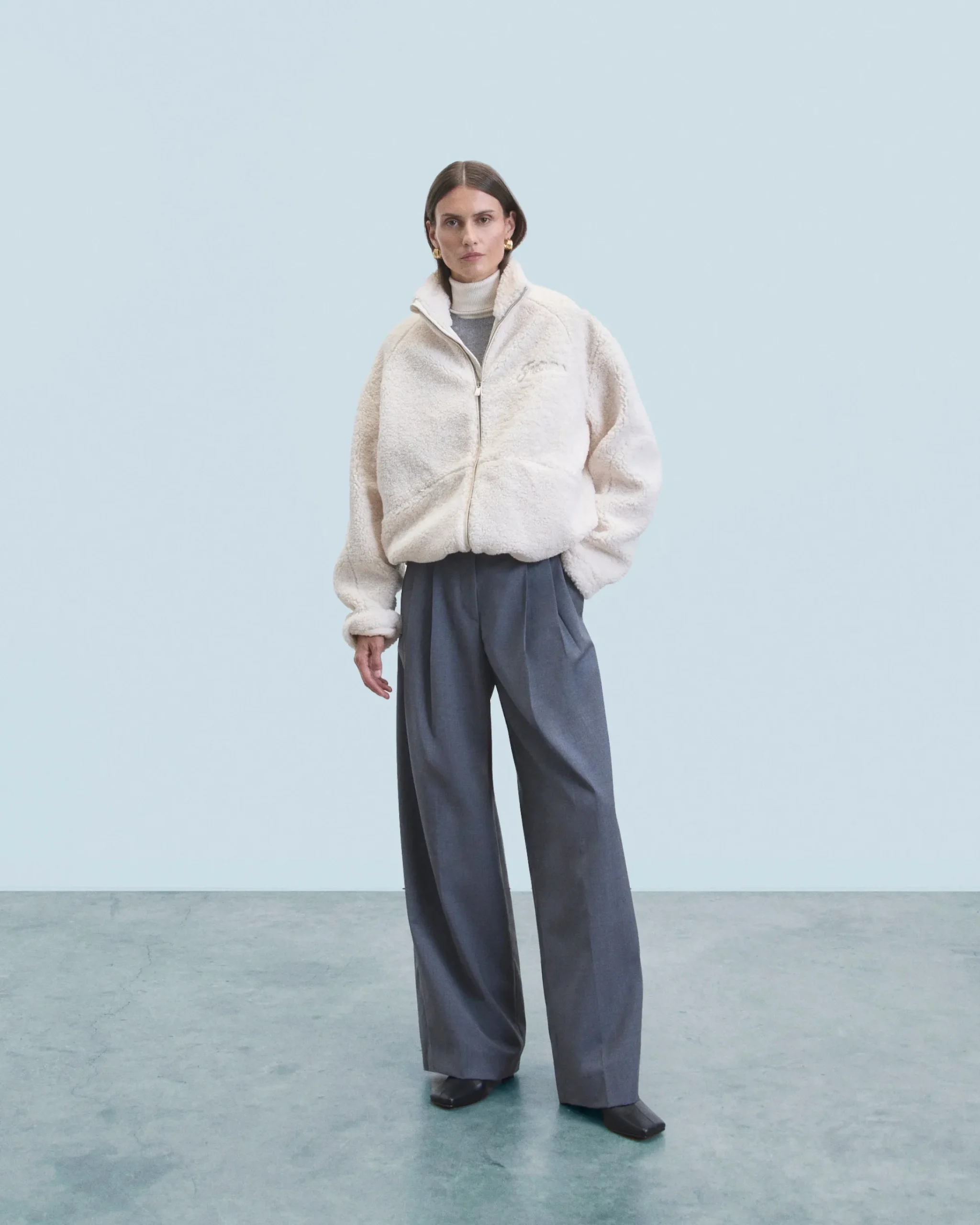 FROM FUTURE Outewear Giacca Sherpa Ecrù Best Sale