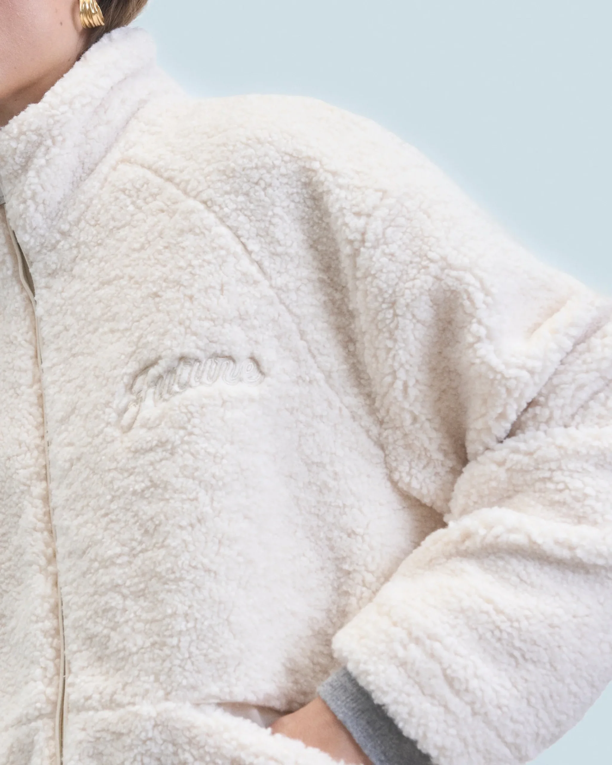 FROM FUTURE Outewear Giacca Sherpa Ecrù Best Sale