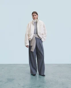 FROM FUTURE Outewear Giacca Sherpa Ecrù Best Sale