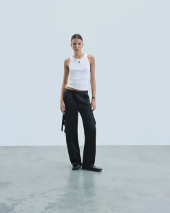FROM FUTURE Pantaloni Cargo Nero Hot