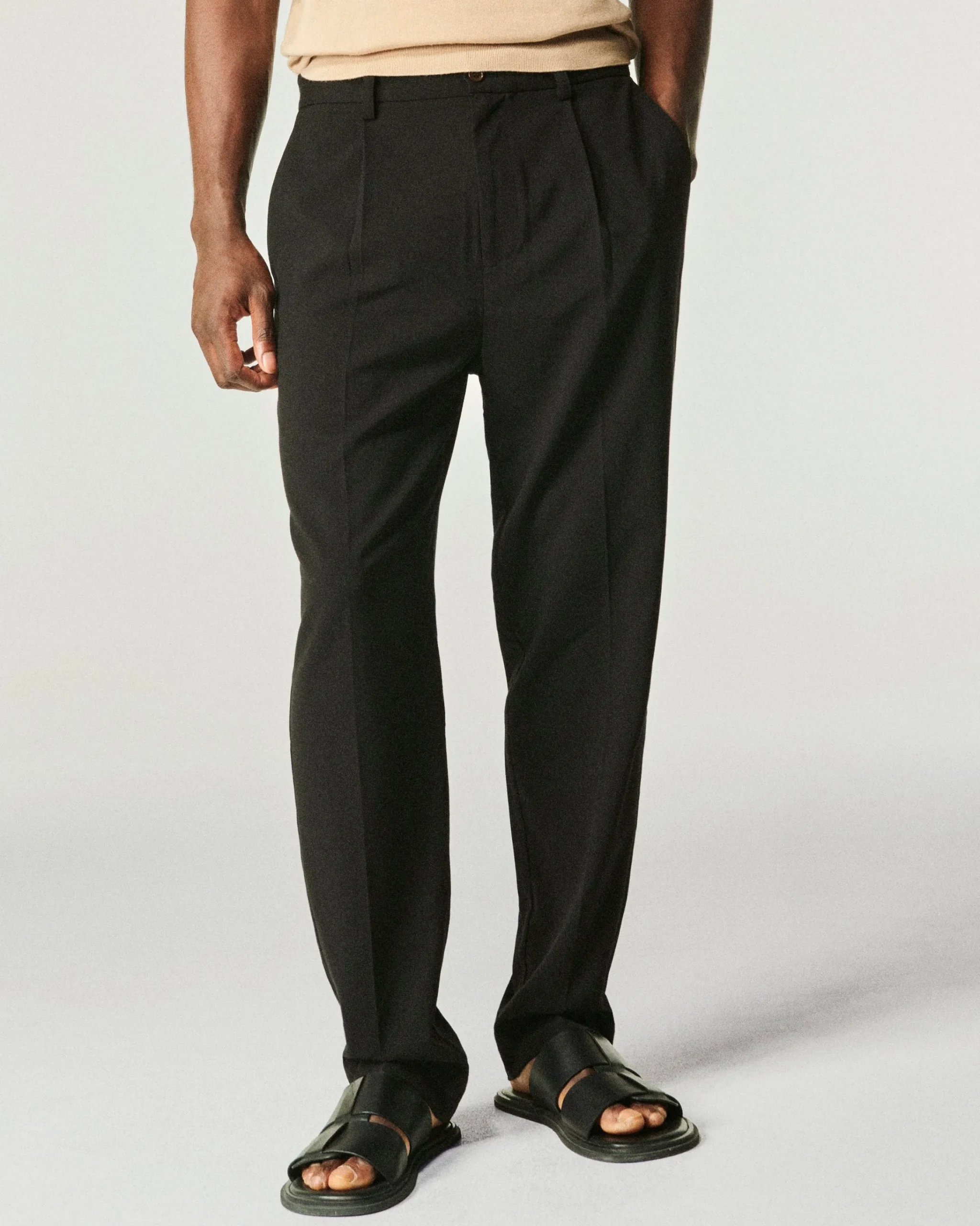 FROM FUTURE Pantaloni Dritti Tailoring Nero Hot