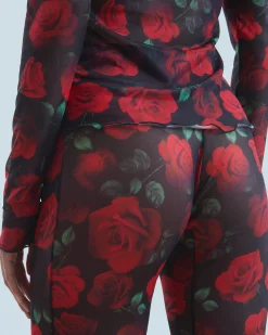 FROM FUTURE Pantaloni Flare Mesh PassionateRose Hot
