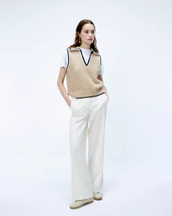 FROM FUTURE Pantaloni Larghi Ecrù Clearance
