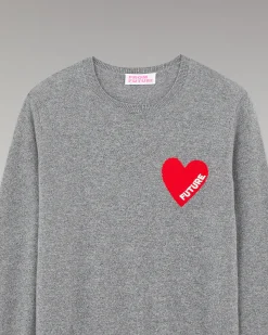 FROM FUTURE Pull Girocollo con cuore Grigioericascuro Store