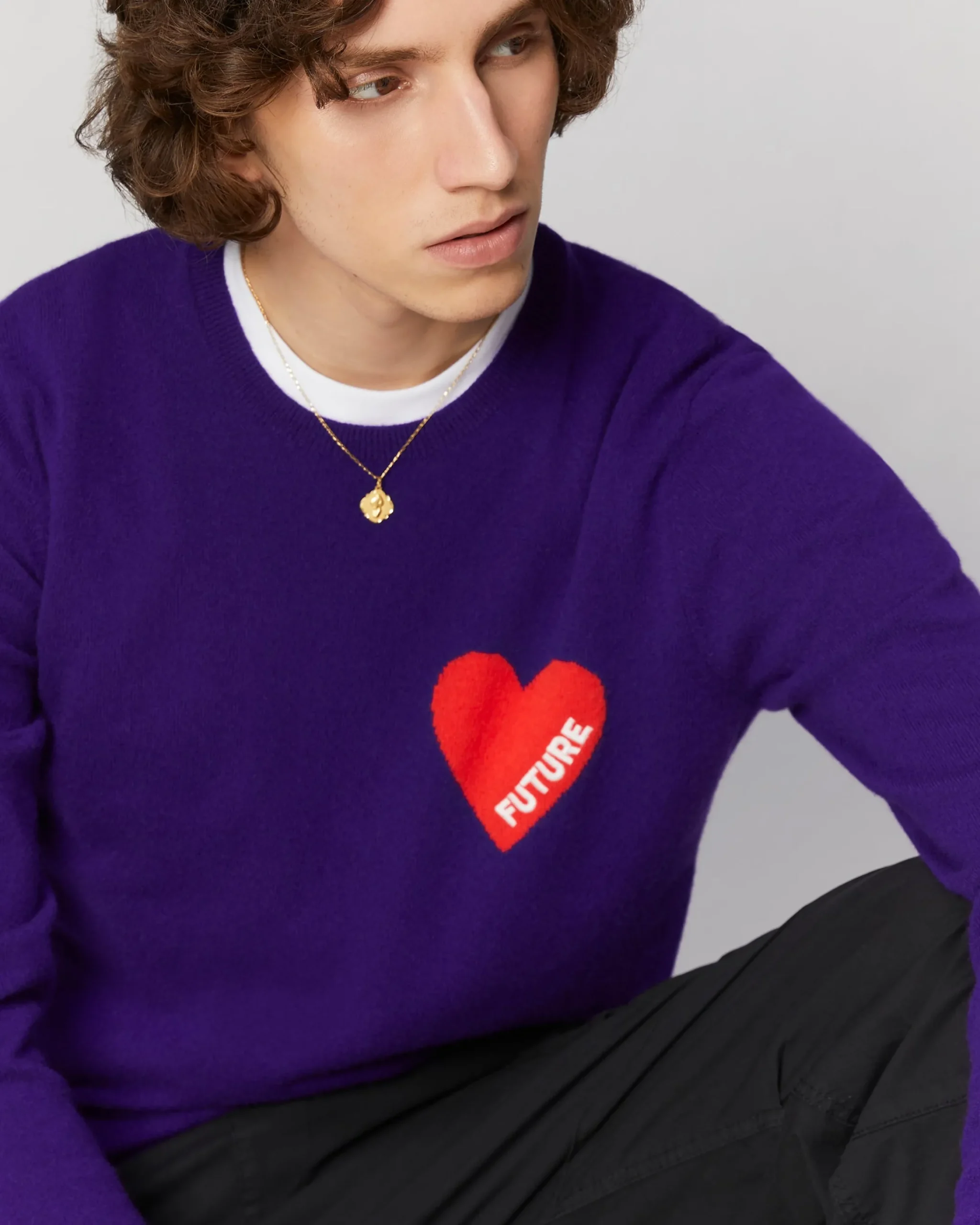 FROM FUTURE Pull Girocollo con cuore Grigioericascuro Store