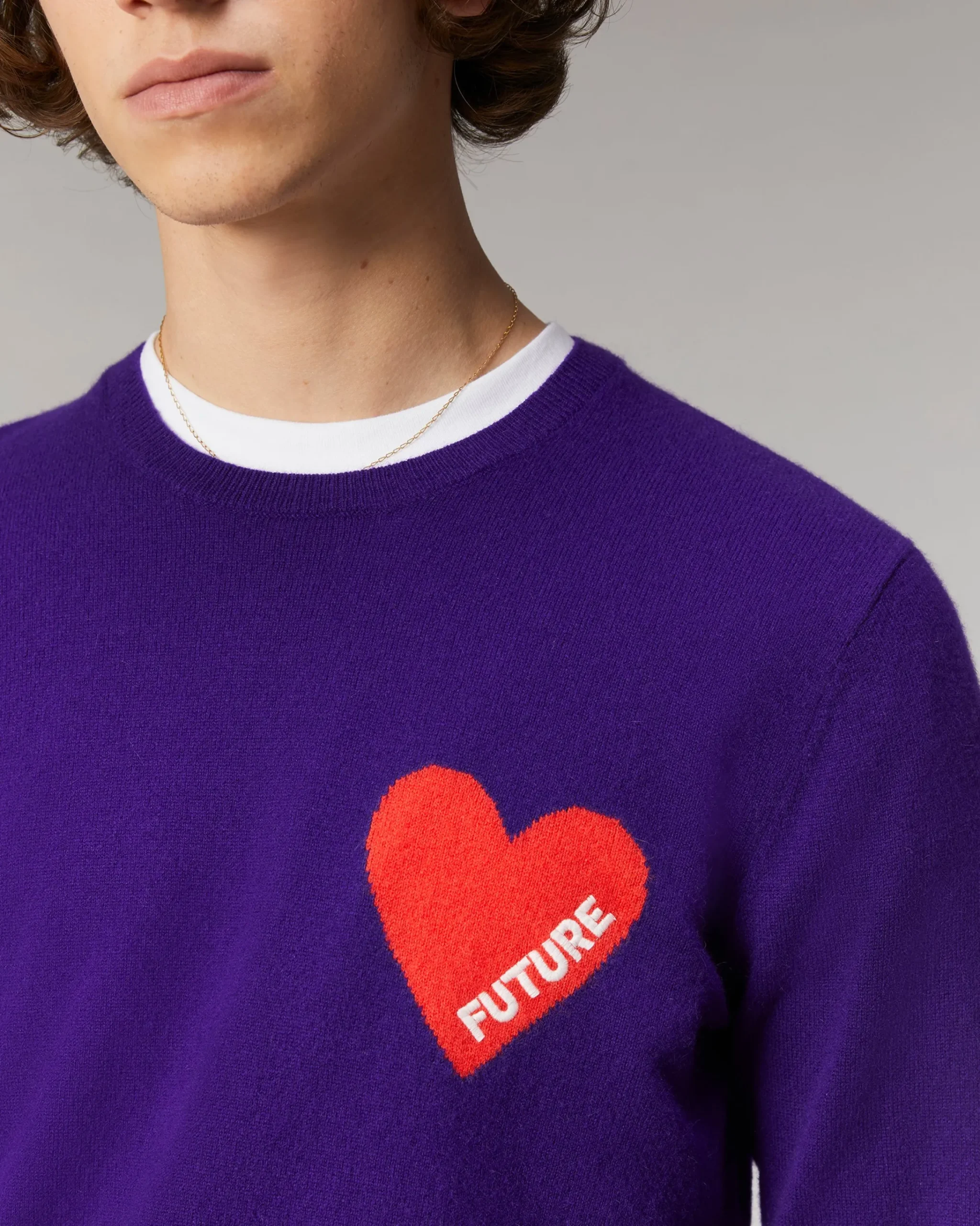 FROM FUTURE Pull Girocollo con cuore Grigioericascuro Store