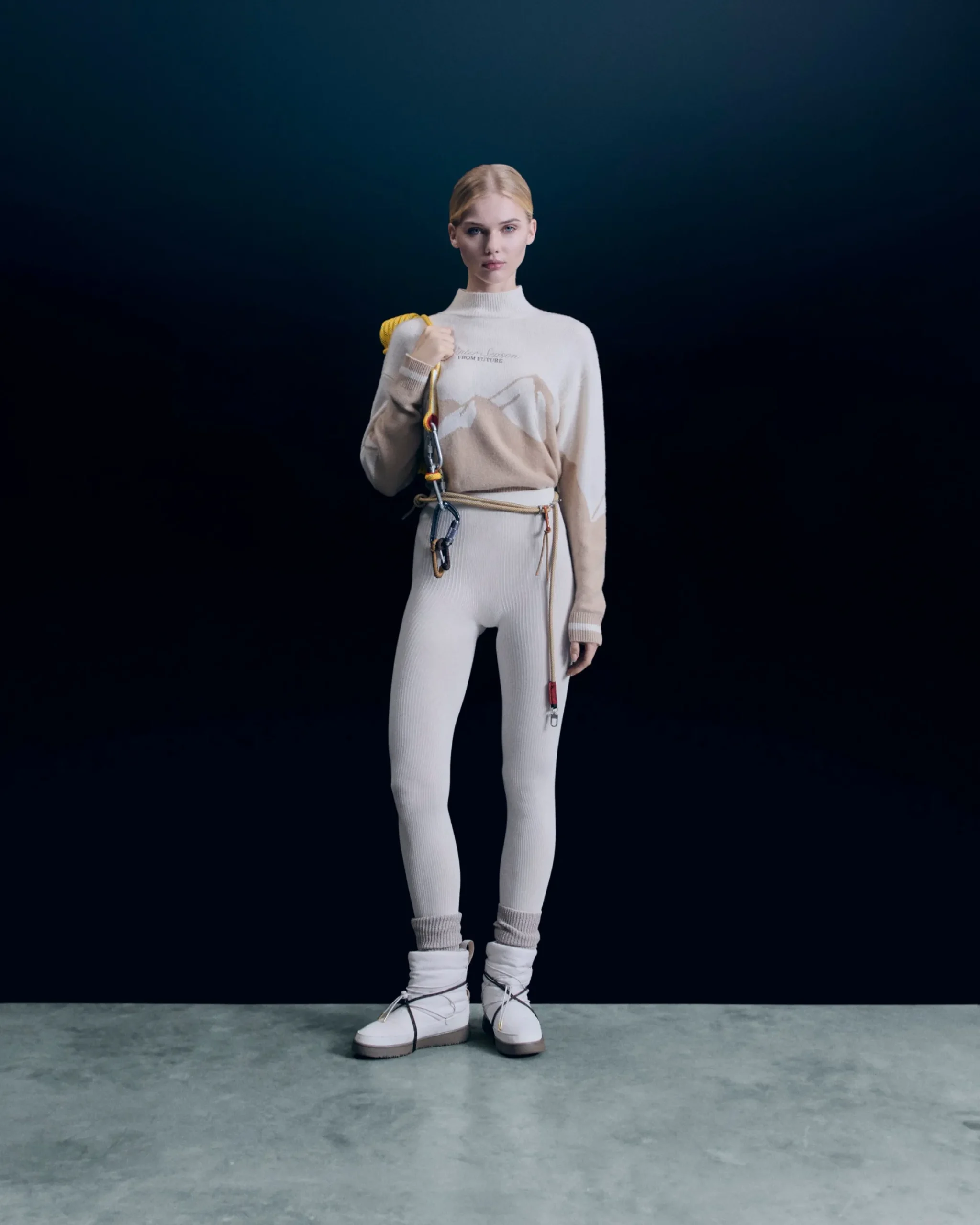 FROM FUTURE Pullover Collo alto Beige Outlet