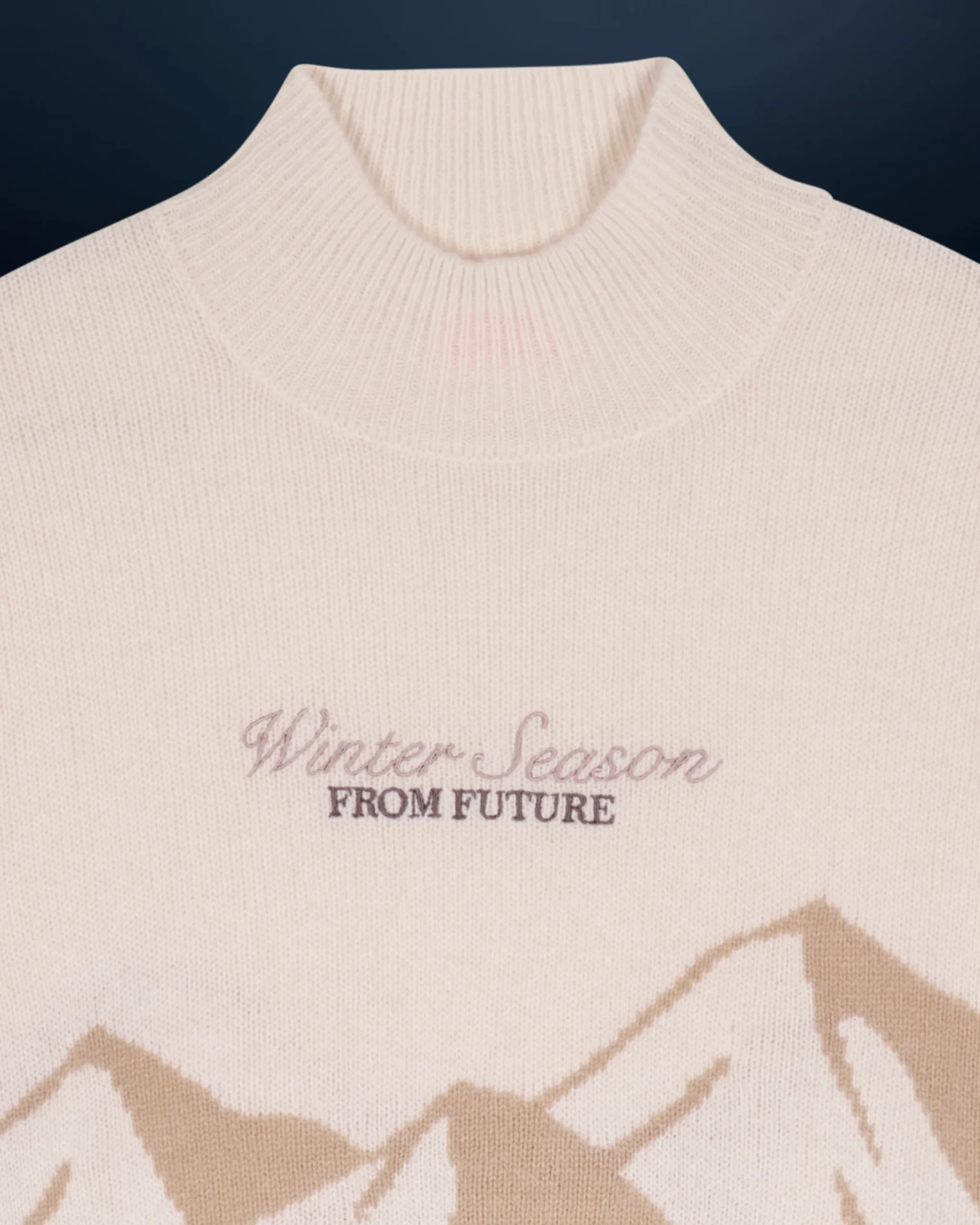FROM FUTURE Pullover Collo alto Beige Outlet