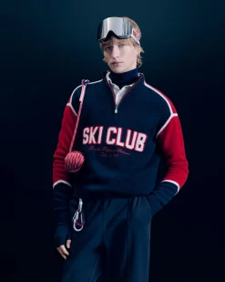 FROM FUTURE Pullover Collo alto con Zip Sci Club MarinaMilitare Clearance