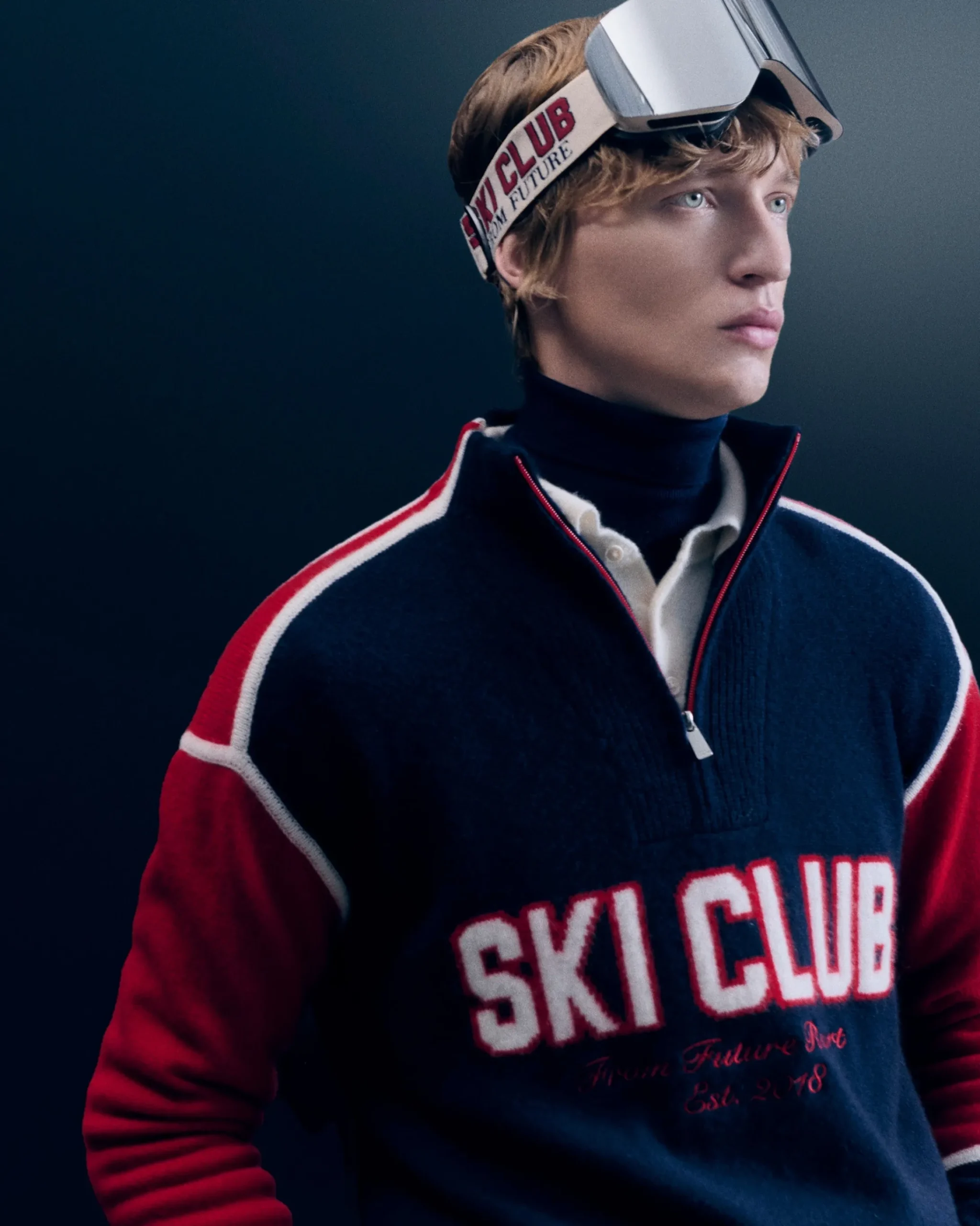 FROM FUTURE Pullover Collo alto con Zip Sci Club MarinaMilitare Clearance