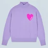 FROM FUTURE Pullover Collo alto Cuore Leggero MagicLilac Hot