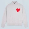 FROM FUTURE Pullover Collo alto Cuore Leggero Grigioericachiaro Fashion