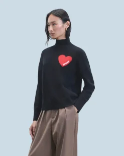 FROM FUTURE Pullover Collo alto Cuore Leggero Grigioericachiaro Fashion